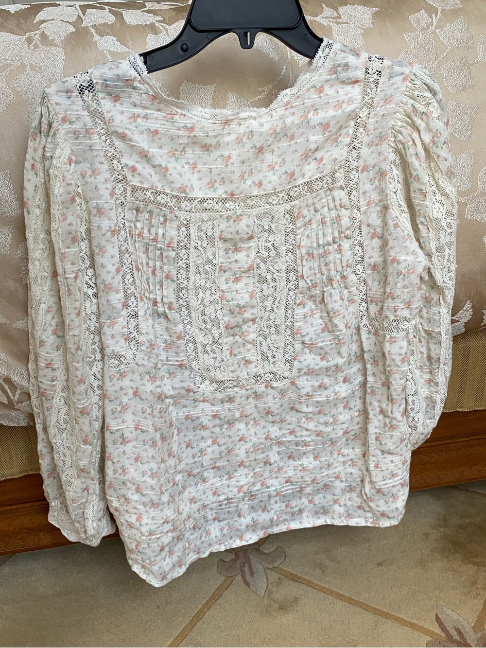 Loveshackfancy floral lace Cotton Blouse M - Picture 5 of 7
